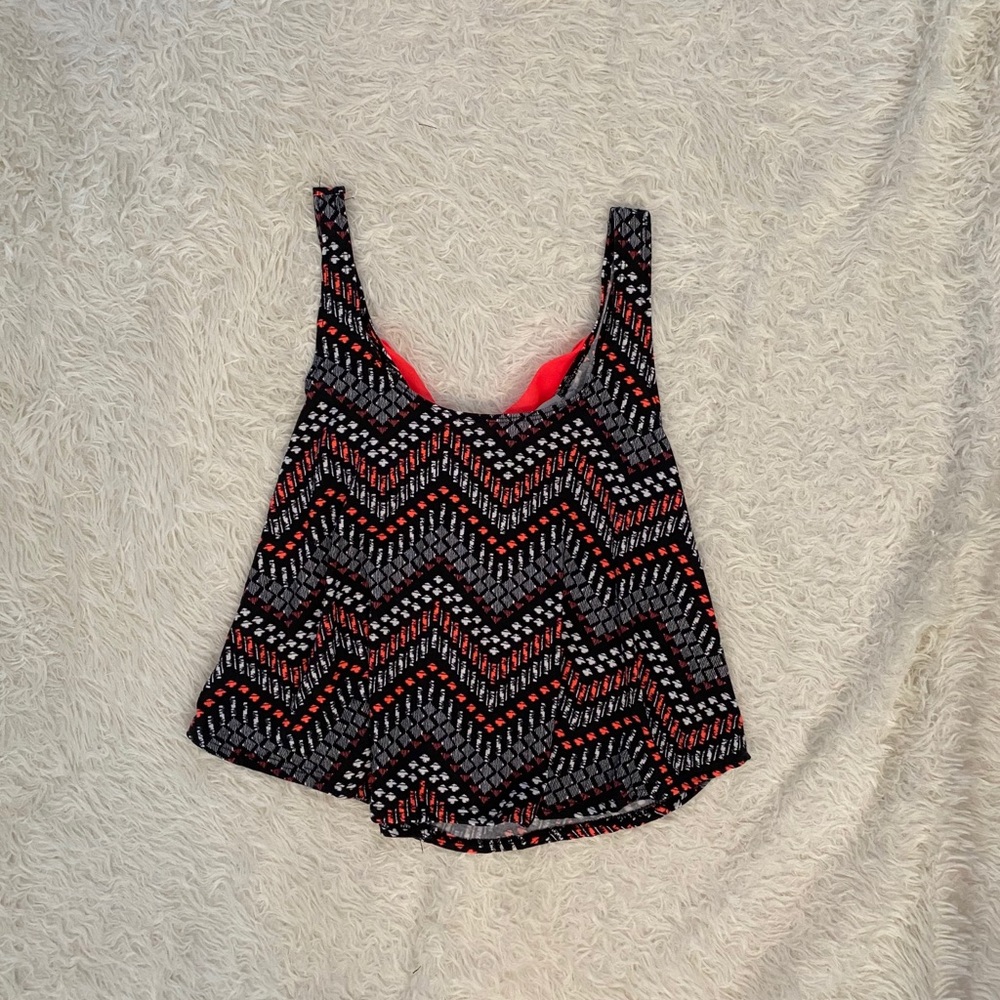 Tank top with open back and bow